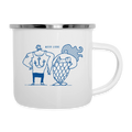 Meerliebe – Maritime Emaille-Tasse für Meerliebhaber - Weiß