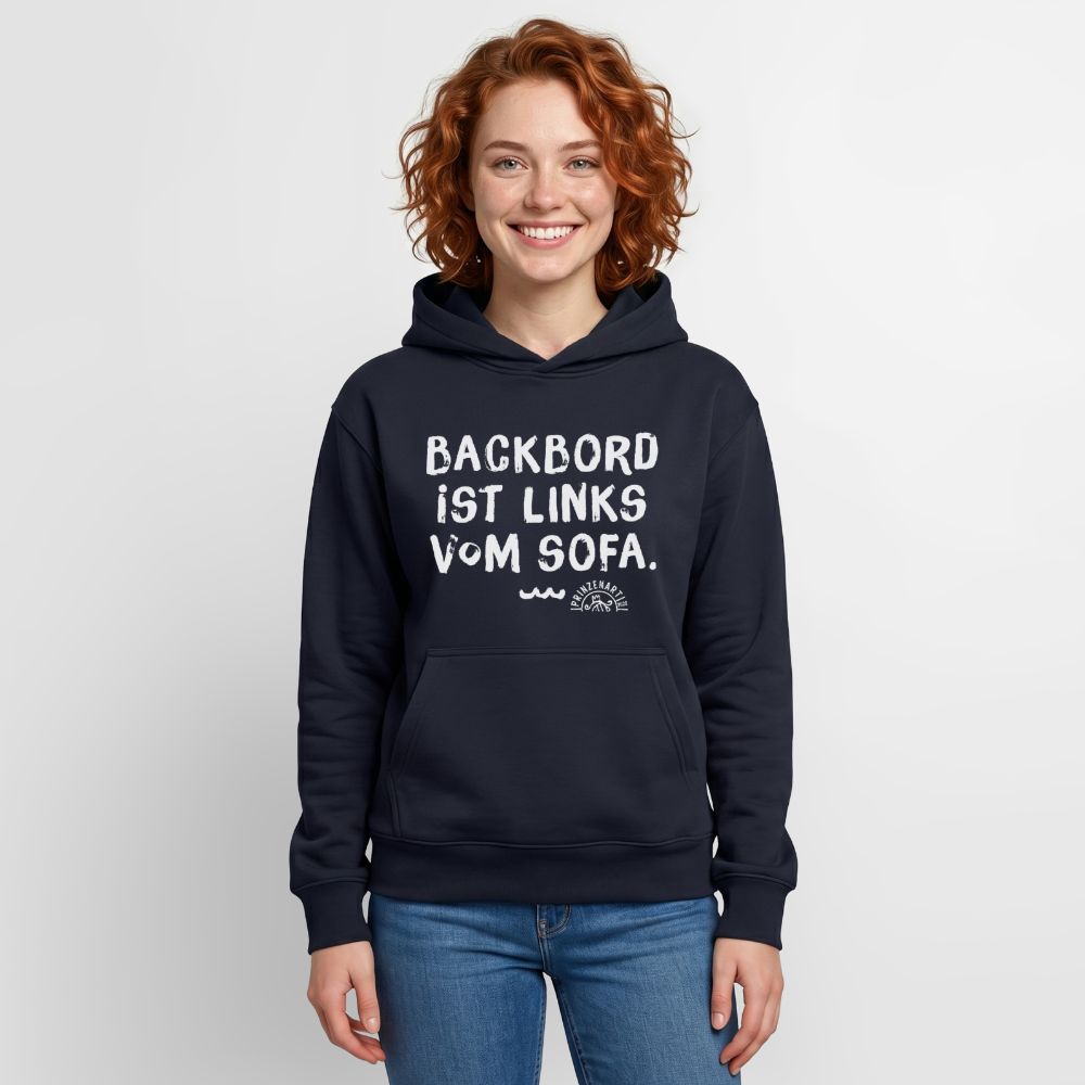 Oversized Heavyweight Unisex Hoodie – Backbord - Navy