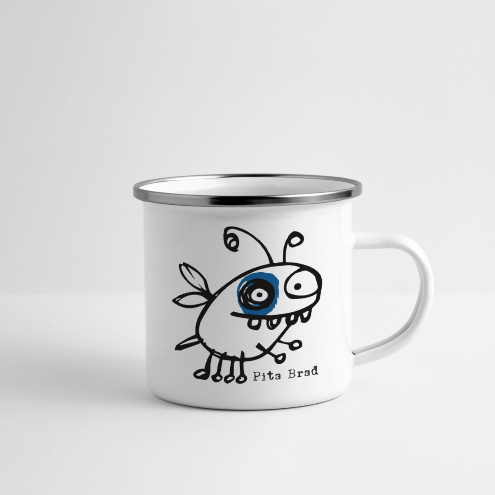 Smutjez, Pita Brad – Maritime Emaille-Tasse für Freigeister - Weiß