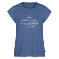 Außen salzig, innen glücklich – Maritimes Premium Frauen-T-Shirt - Taubenblau