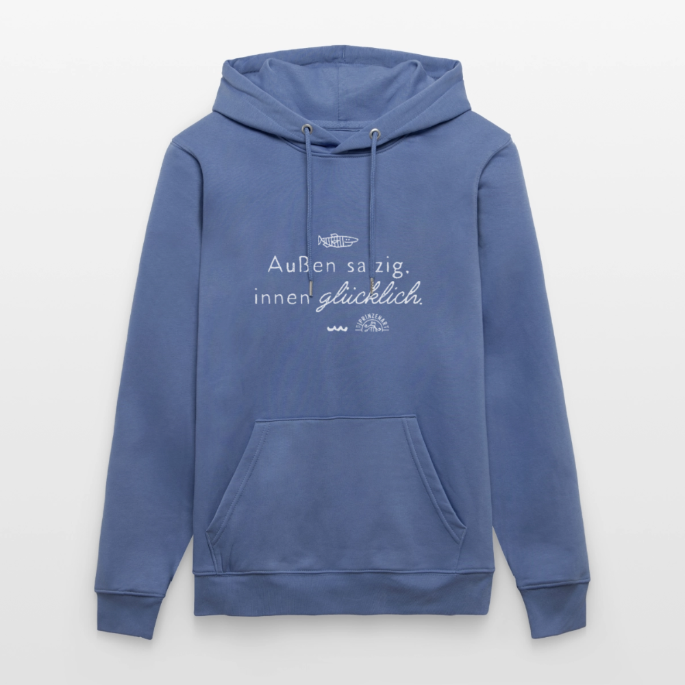 Außen salzig, innen glücklich – Unisex Bio-Hoodie CRUISER - Blau