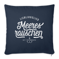 Lieblingslied Meeresrauschen – Maritimer Sofakissenbezug - Navy