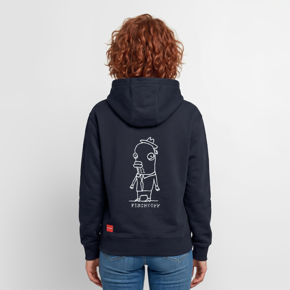 Unisex relaxed organic hoodie – Fischkopp - Navy