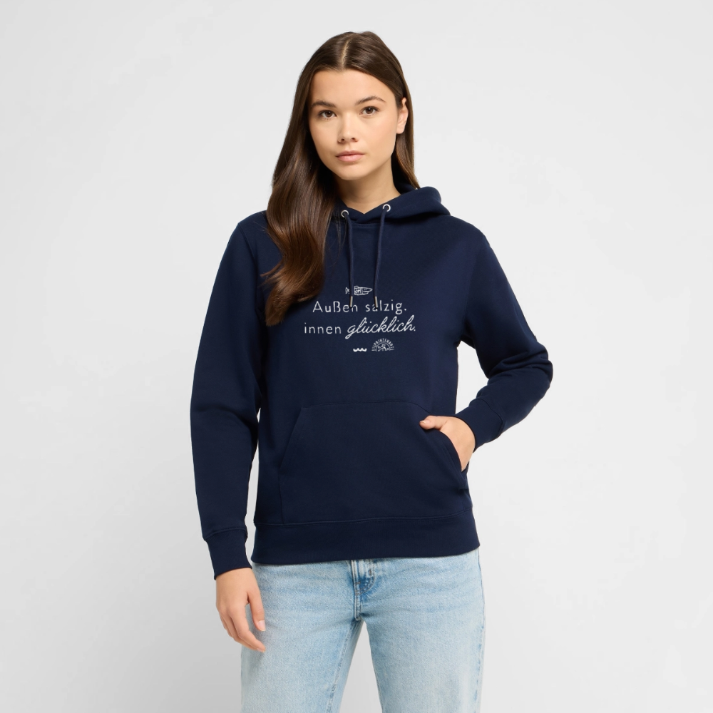 Außen salzig, innen glücklich – Unisex Bio-Hoodie CRUISER - Navy