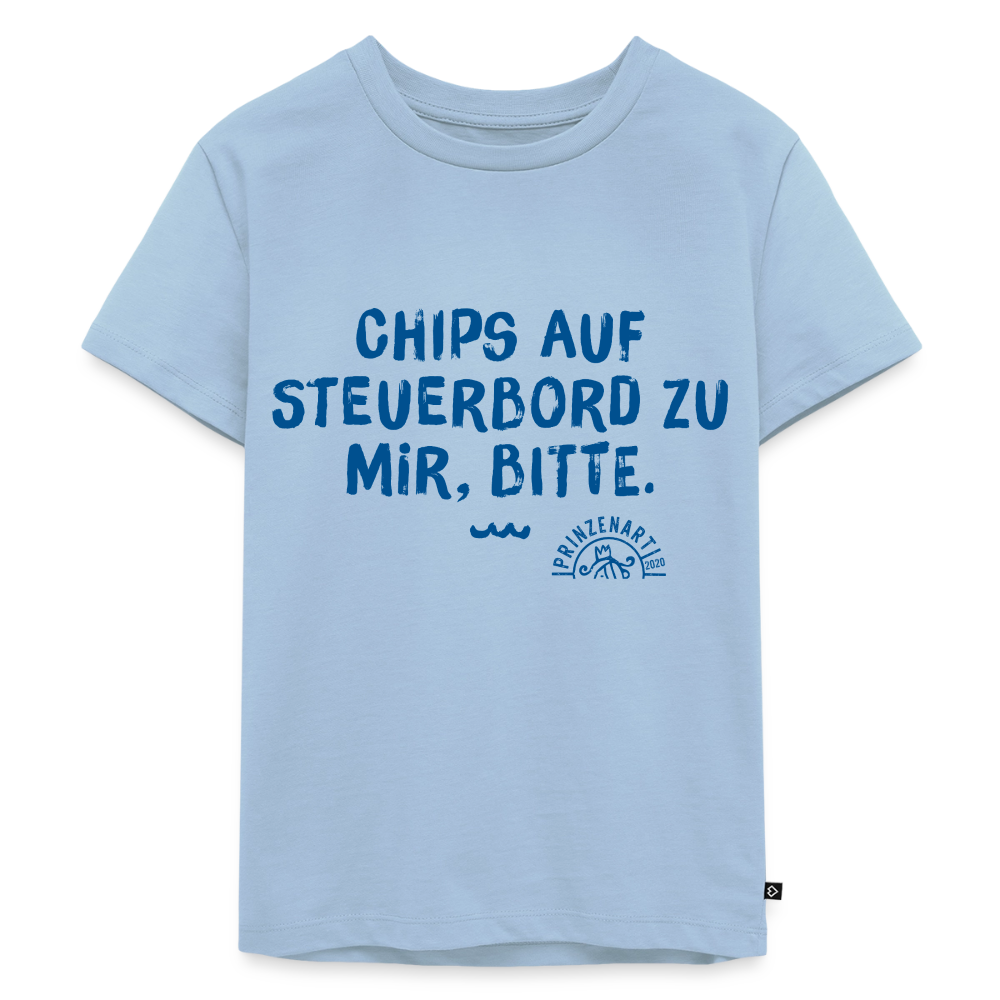 KINDER T-SHIRT – CHIPS AUF STEUERBORD ZU MIR - Hellblau