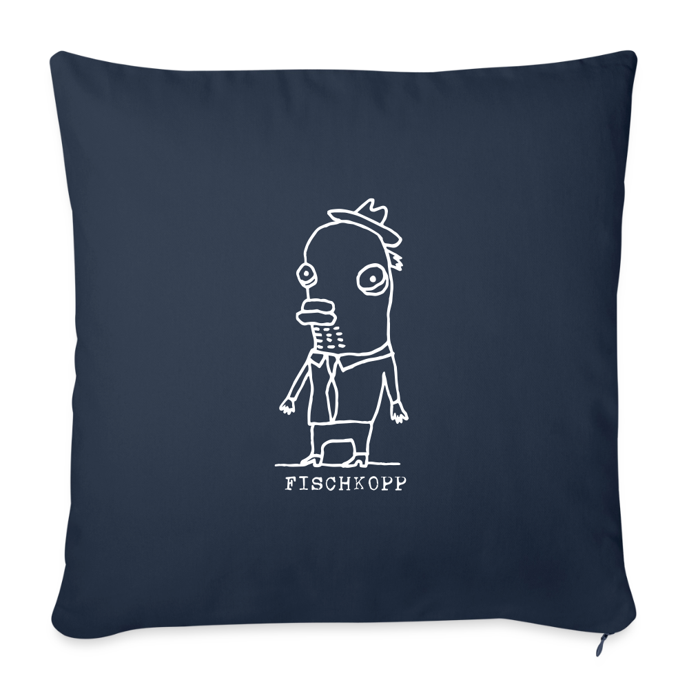 Fischkopp – Maritimer Sofakissenbezug - Navy