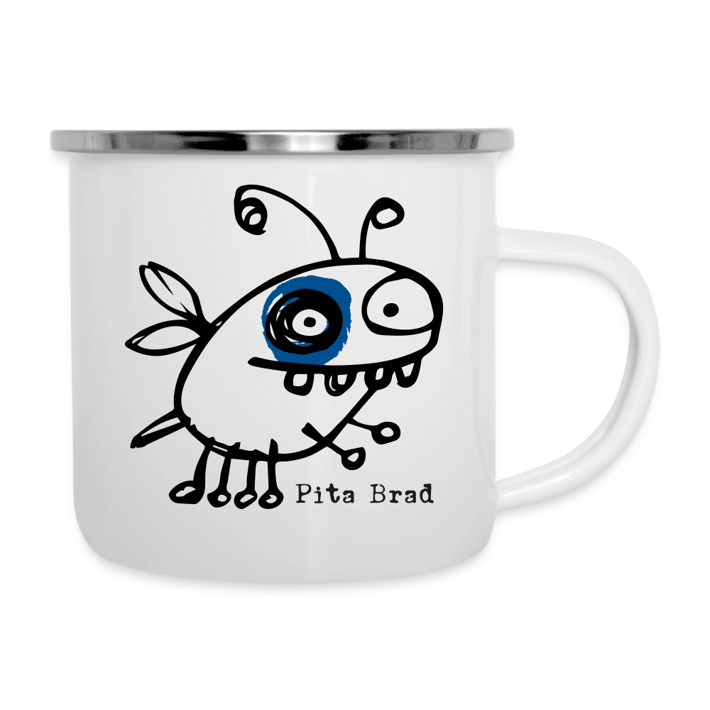 Smutjez, Pita Brad – Maritime Emaille-Tasse für Freigeister - Weiß