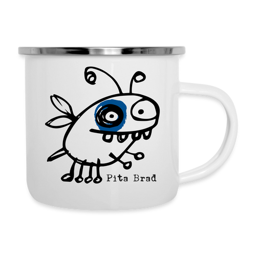 Smutjez, Pita Brad – Maritime Emaille-Tasse für Freigeister - Weiß