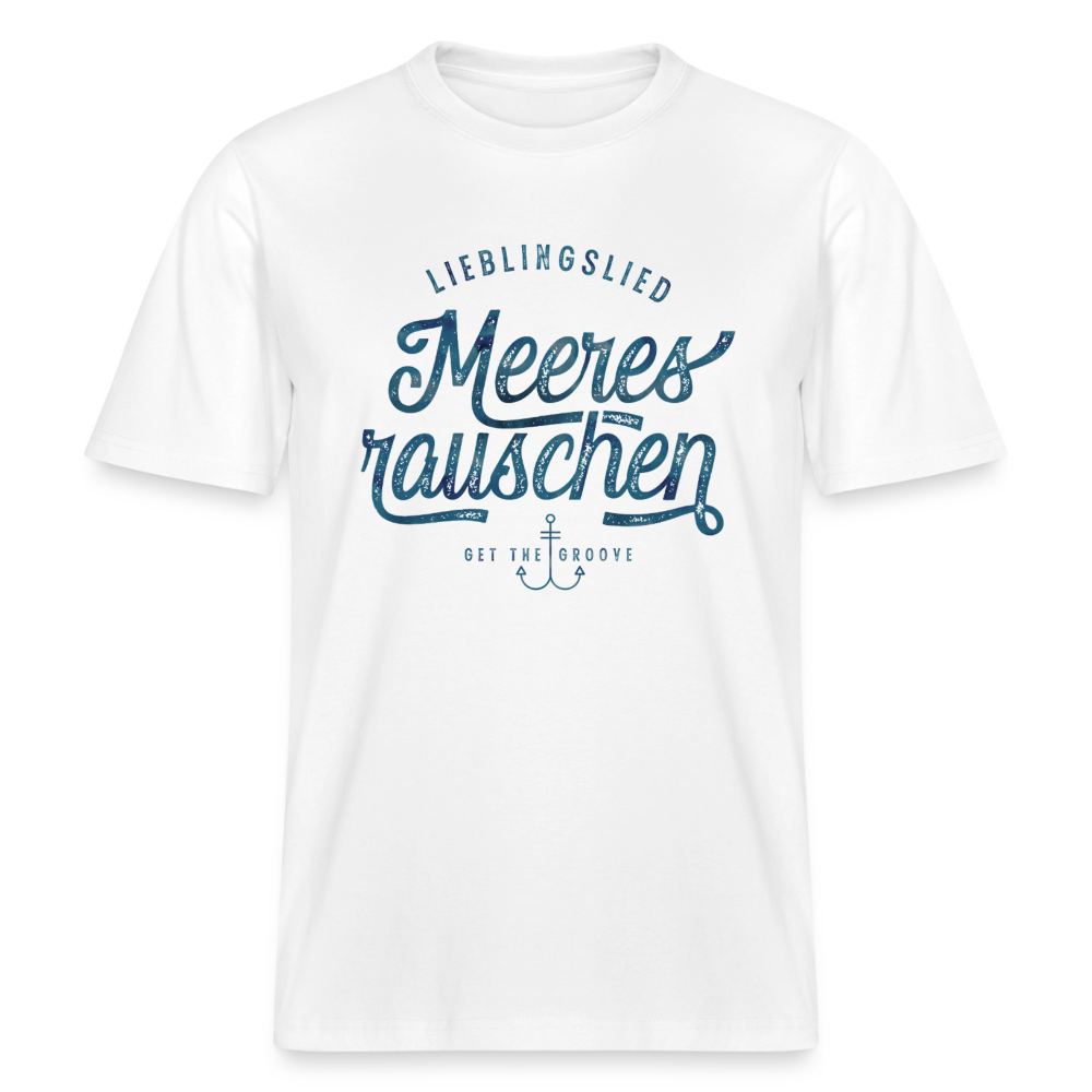 RELAXED FIT Unisex Organic T-Shirt – Lieblingslied Meeresrauschen - Weiß
