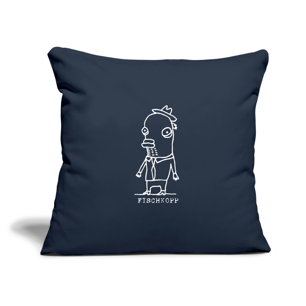 Fischkopp – Maritimer Sofakissenbezug - Navy