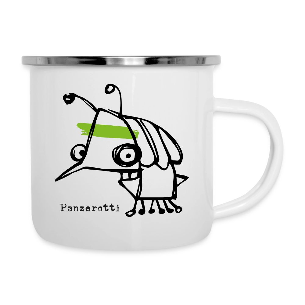 Smutjez, Panzerotti – Maritime Emaille-Tasse für Freigeister - Weiß