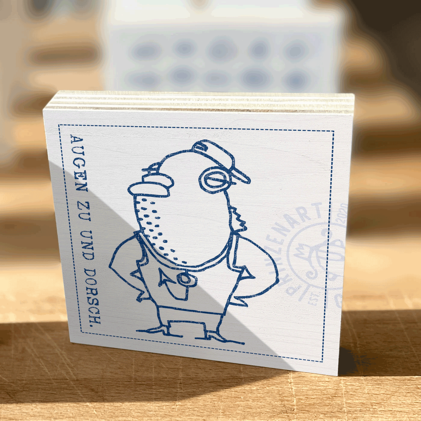 Holzbilder Serie Fischköppe