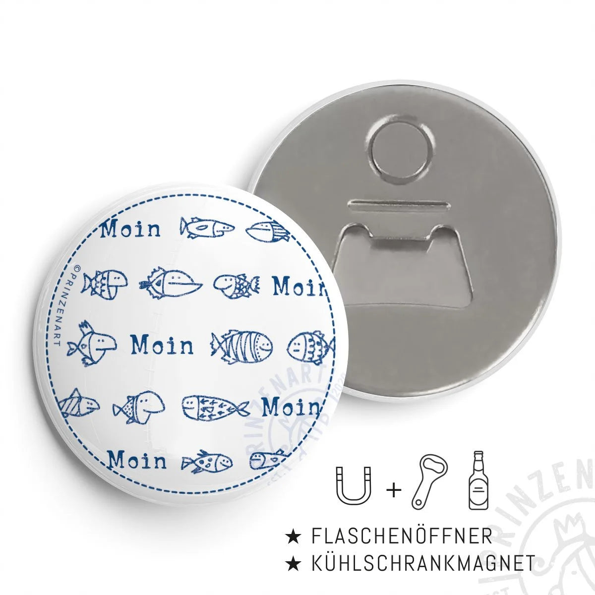 Flaschenöffner-Magnet Moin Fischköppe | Prinzenart