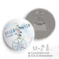 Flaschenöffner-Magnet mit drei Möwen und Kompass, Hello Meer I sea you, Hajos Welt | Prinzenart