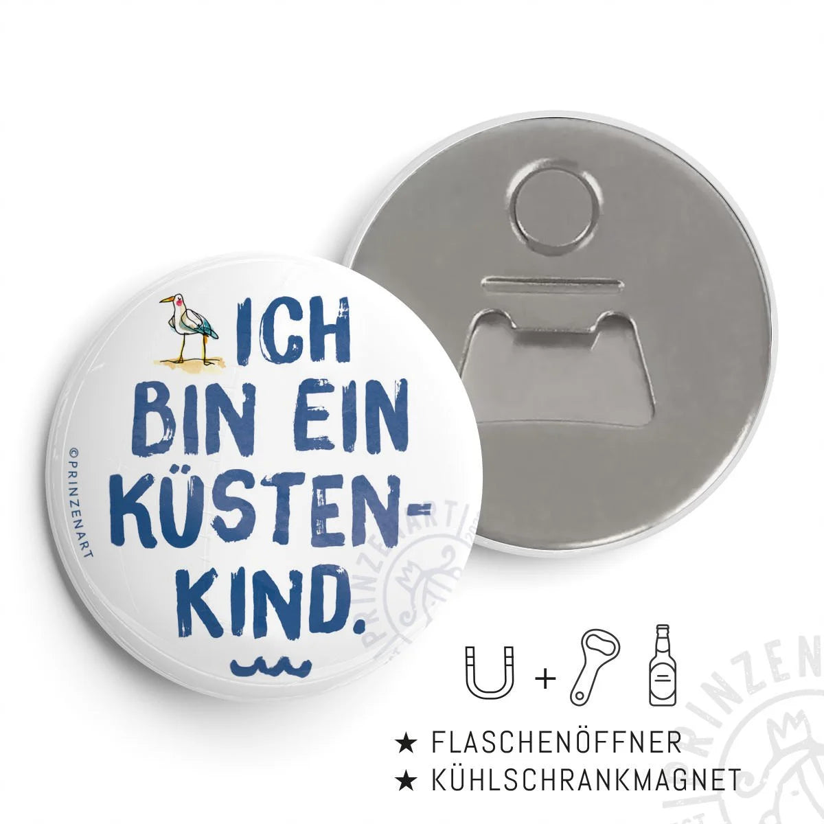 Flaschenöffner-Magnet Küstenkind Meersinn | Prinzenart