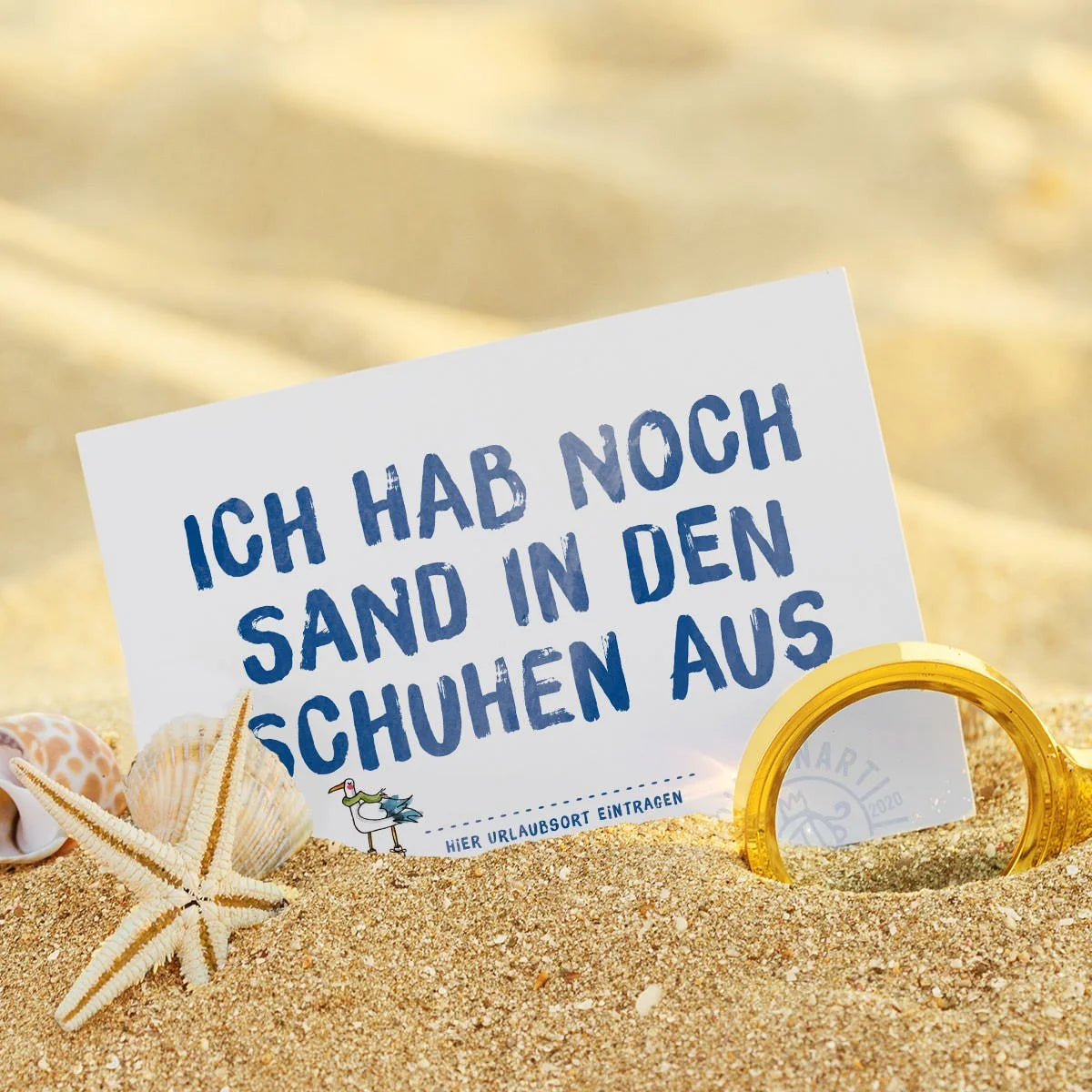 Meersinn-Postkarte Text Sand aus dem Urlaub, maritimer Spruch | Prinzenart