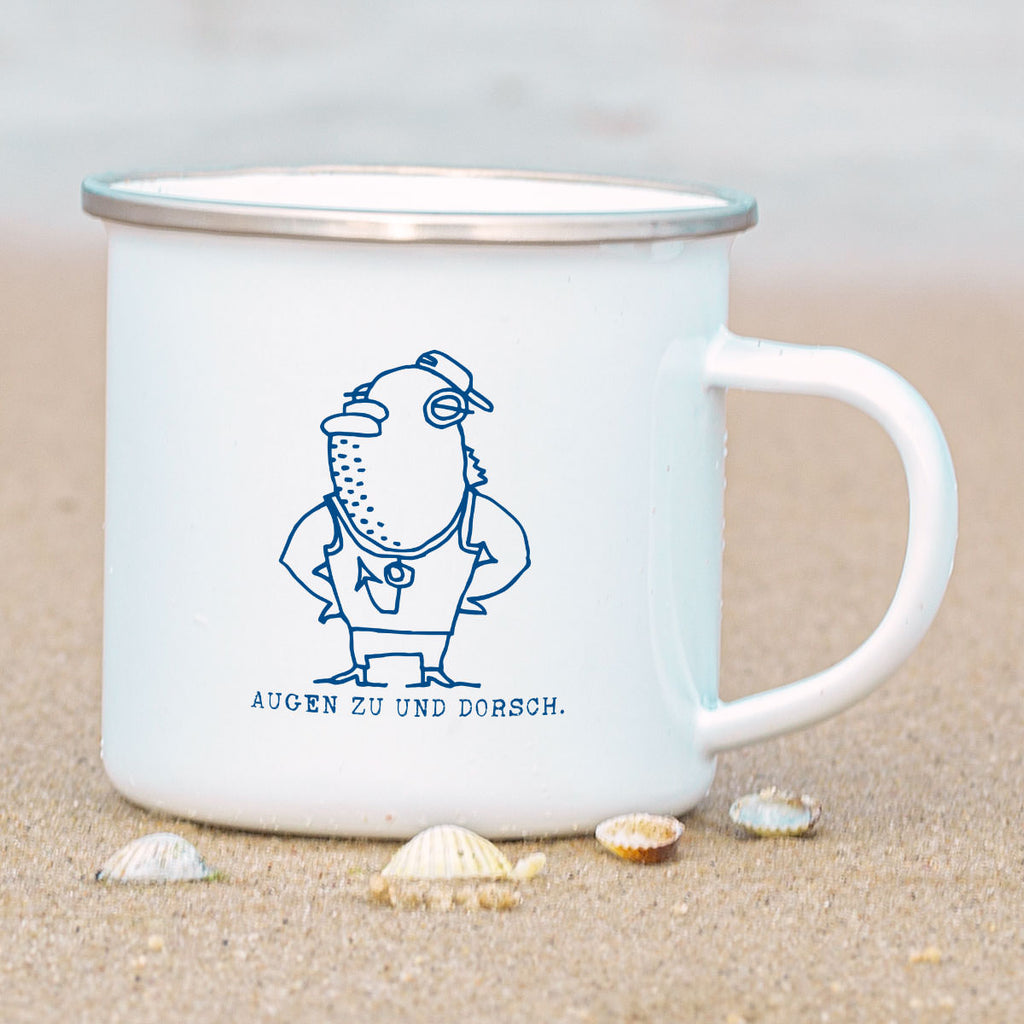 Emaille-Tasse – Dorsch