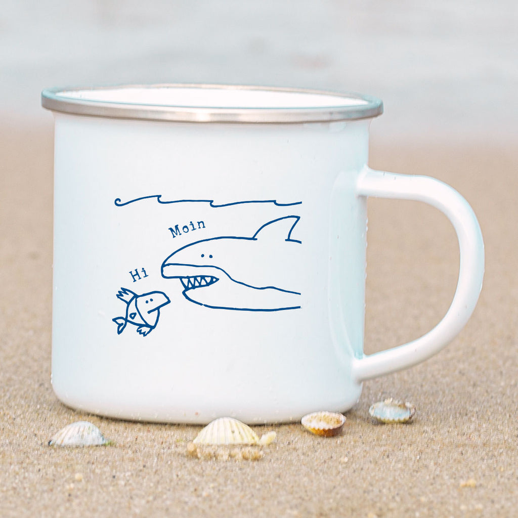 Emaille-Tasse – Hai