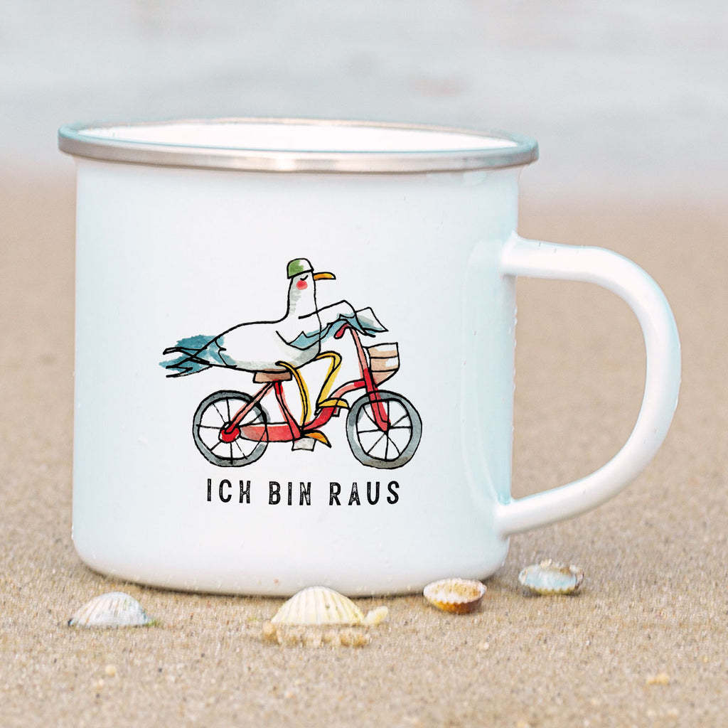 Emaille-Tasse – Ich bin raus