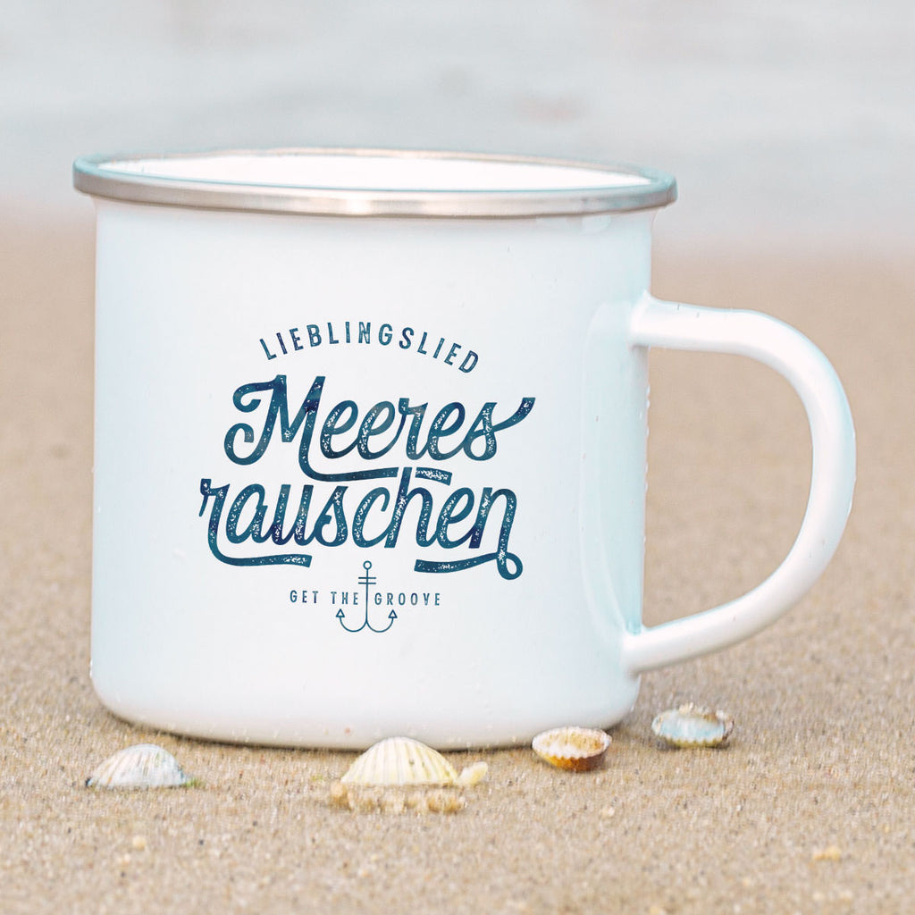 Emaille-Tasse – Lieblingslied Meeresrauschen