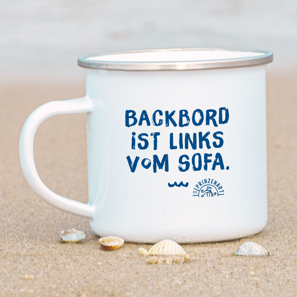 Emaille-Tasse – Backbord
