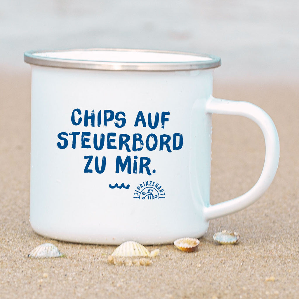 Emaille-Tasse – Steuerbord