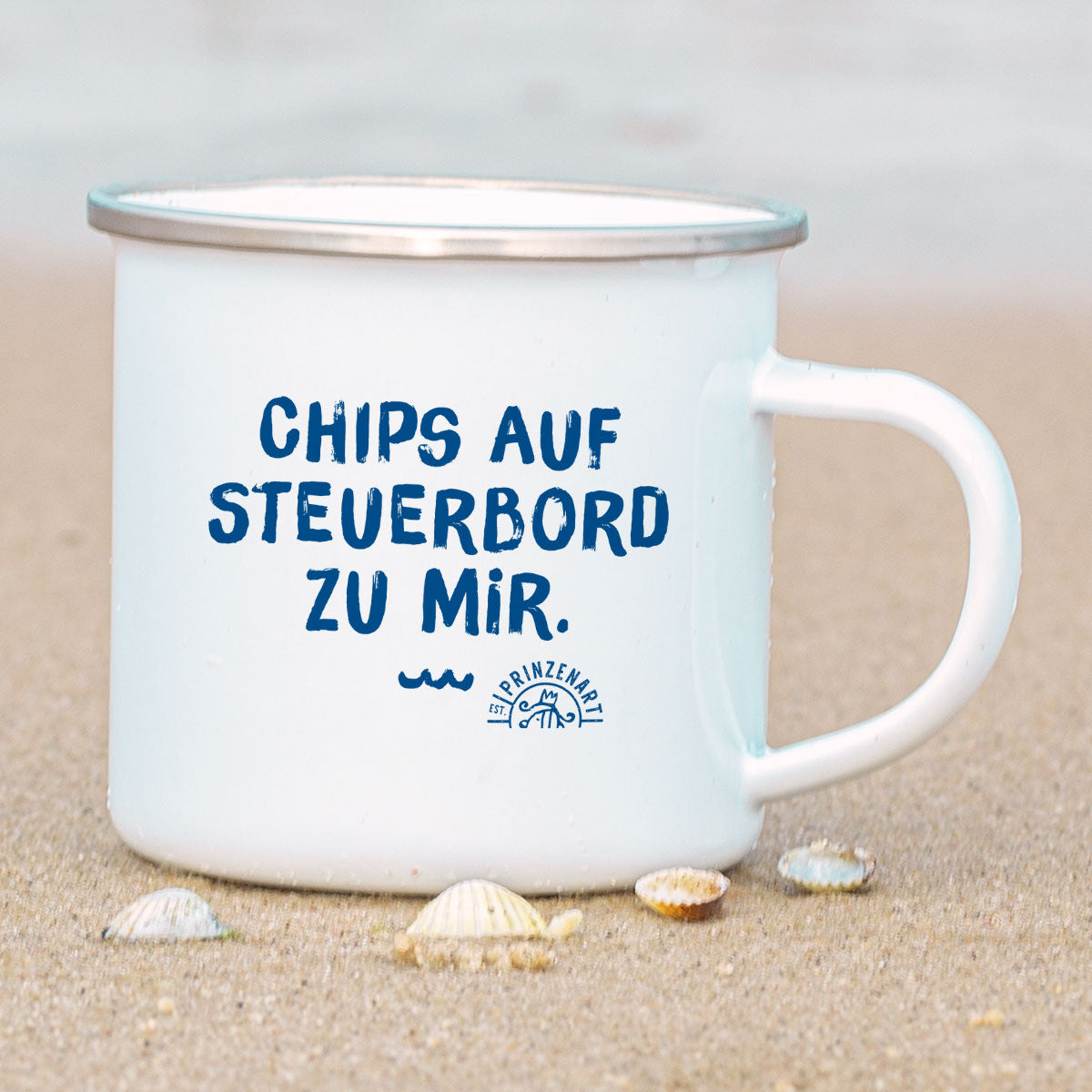 Emaille-Tasse – Steuerbord