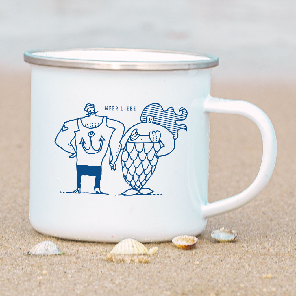 Emaille-Tasse – Meerliebe