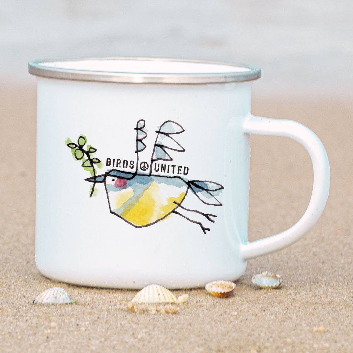 Emaille-Tasse – Birds United