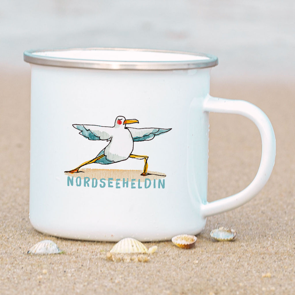 Emaille-Tasse – Nordseeheldin