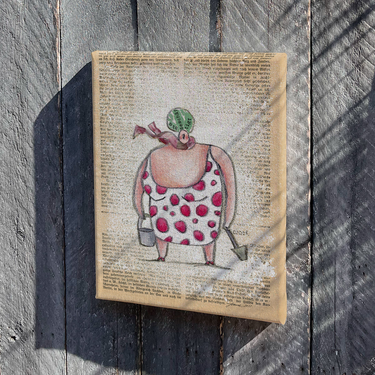 Leinwand Strandfigur Meer