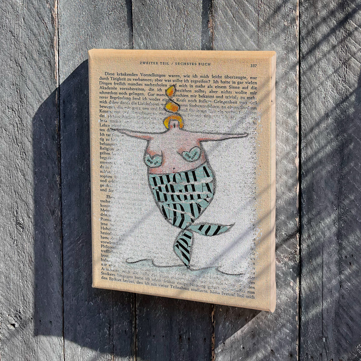 Leinwand Strandfigur Meer