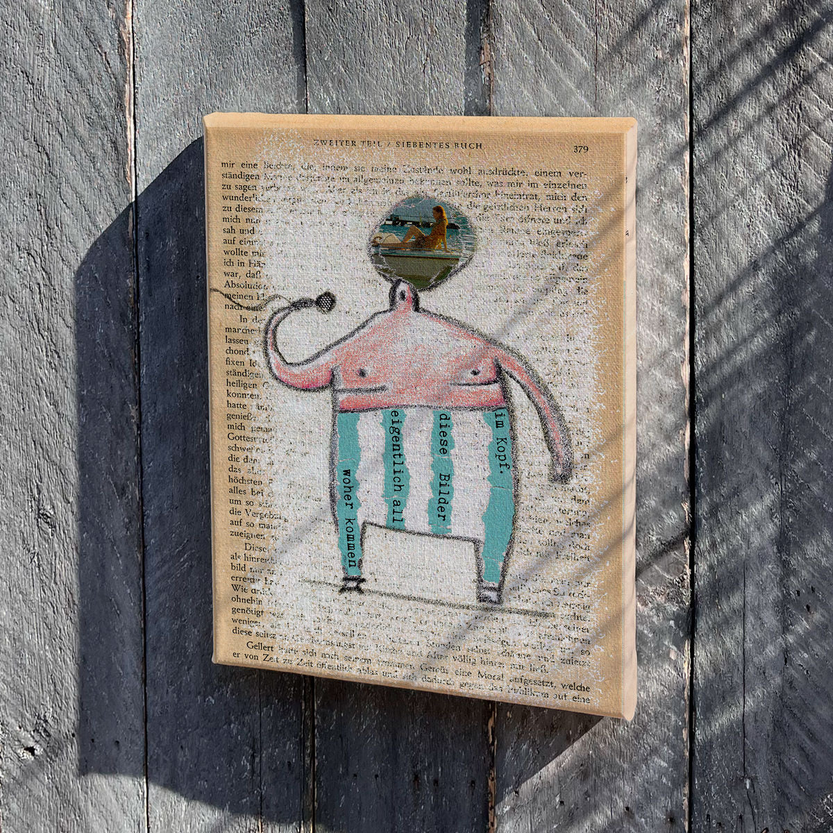 Leinwand Strandfigur Meer