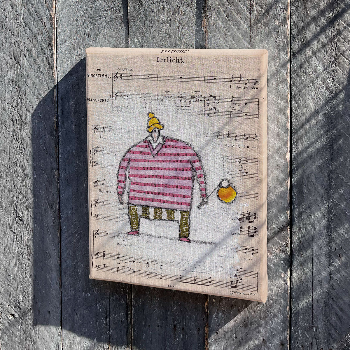 Leinwand Strandfigur Meer