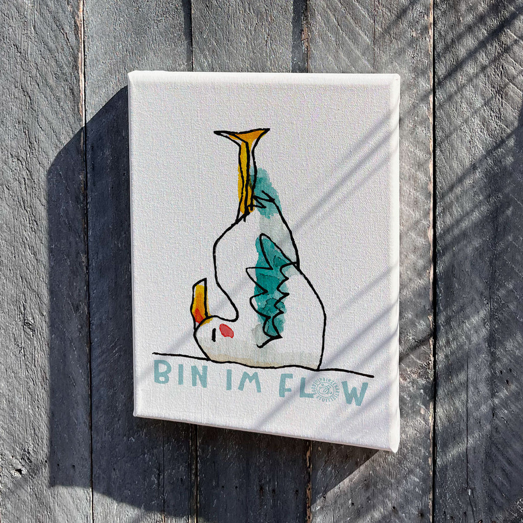 Leinwand Yoga Möwen Flow