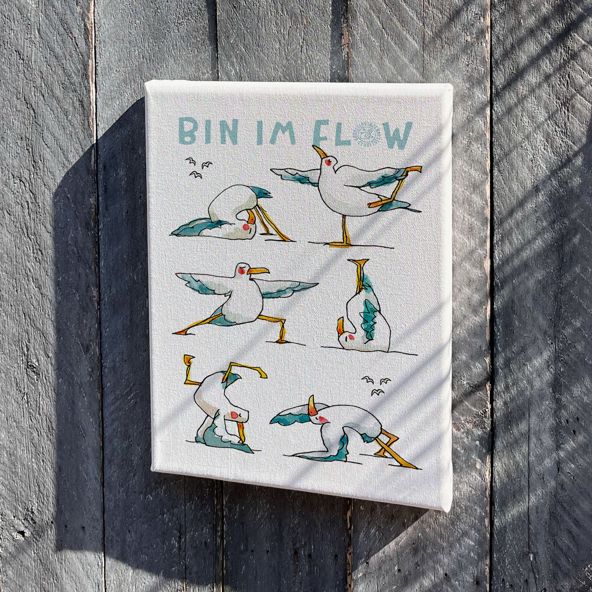 Leinwand Yoga Möwen Flow