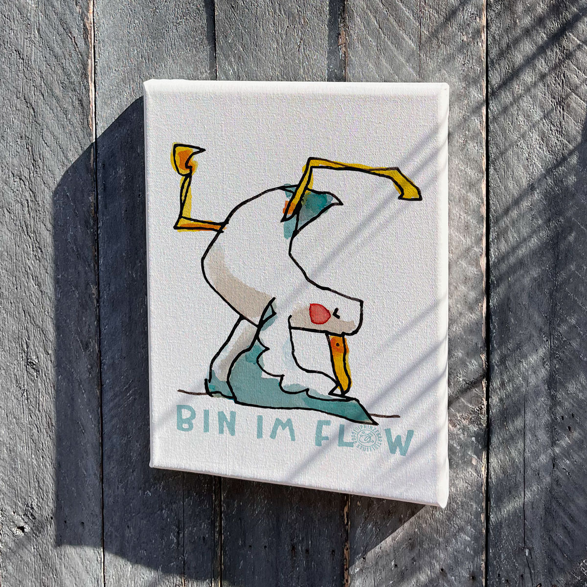 Leinwand Yoga Möwen Flow