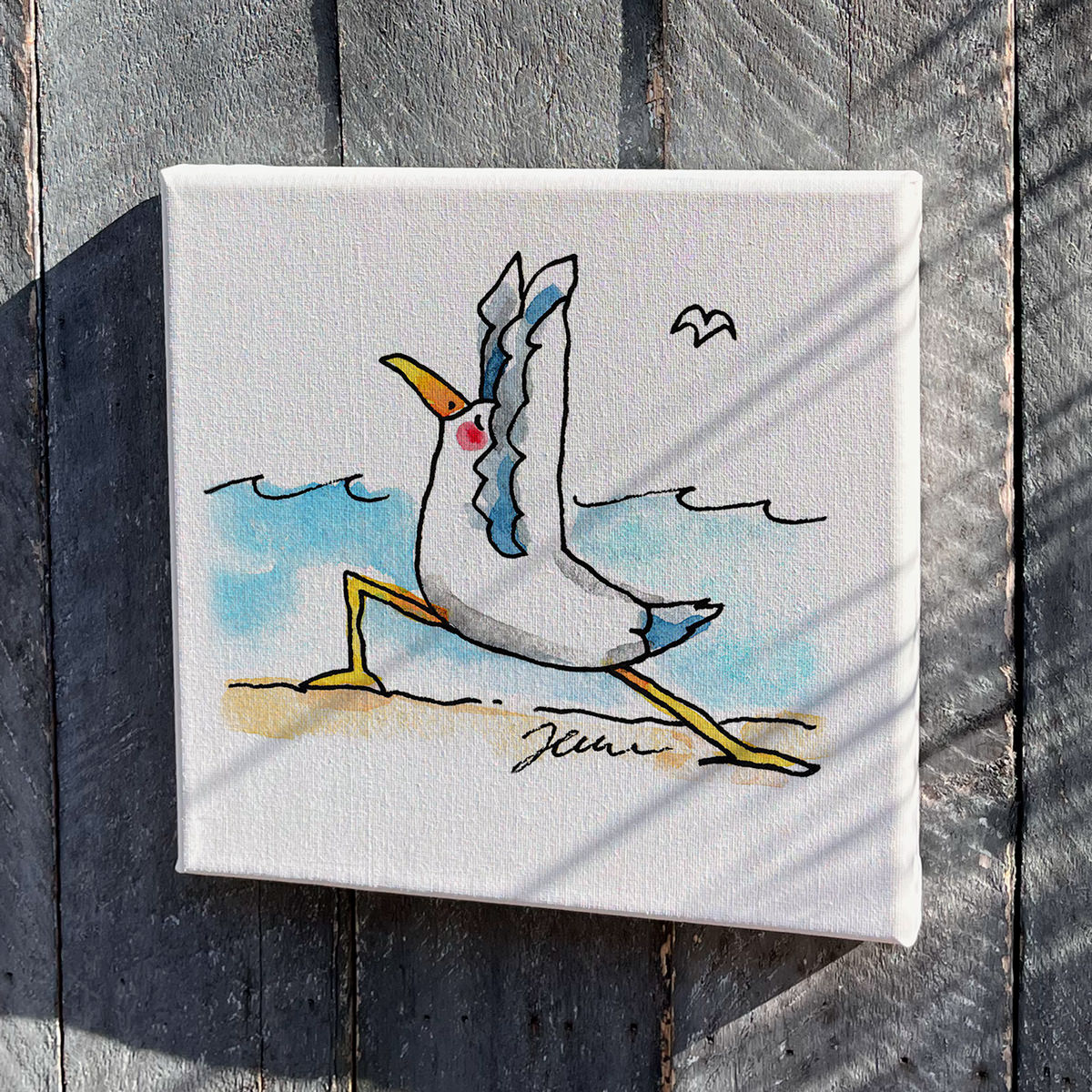Leinwand Yoga Möwen