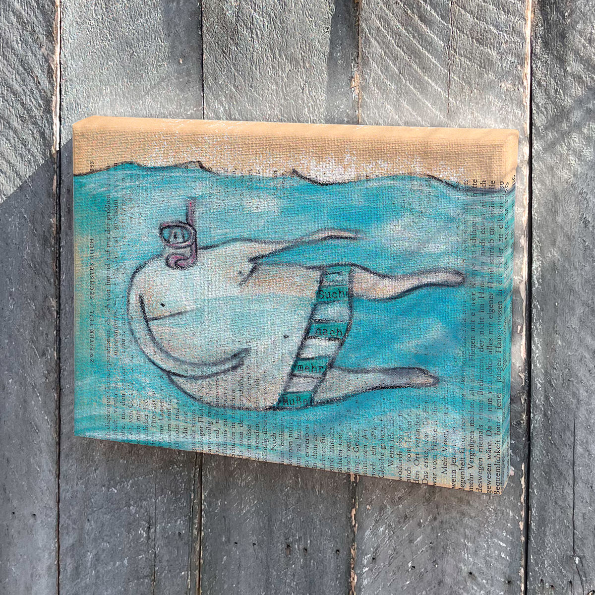 Leinwand Strandfigur Meer