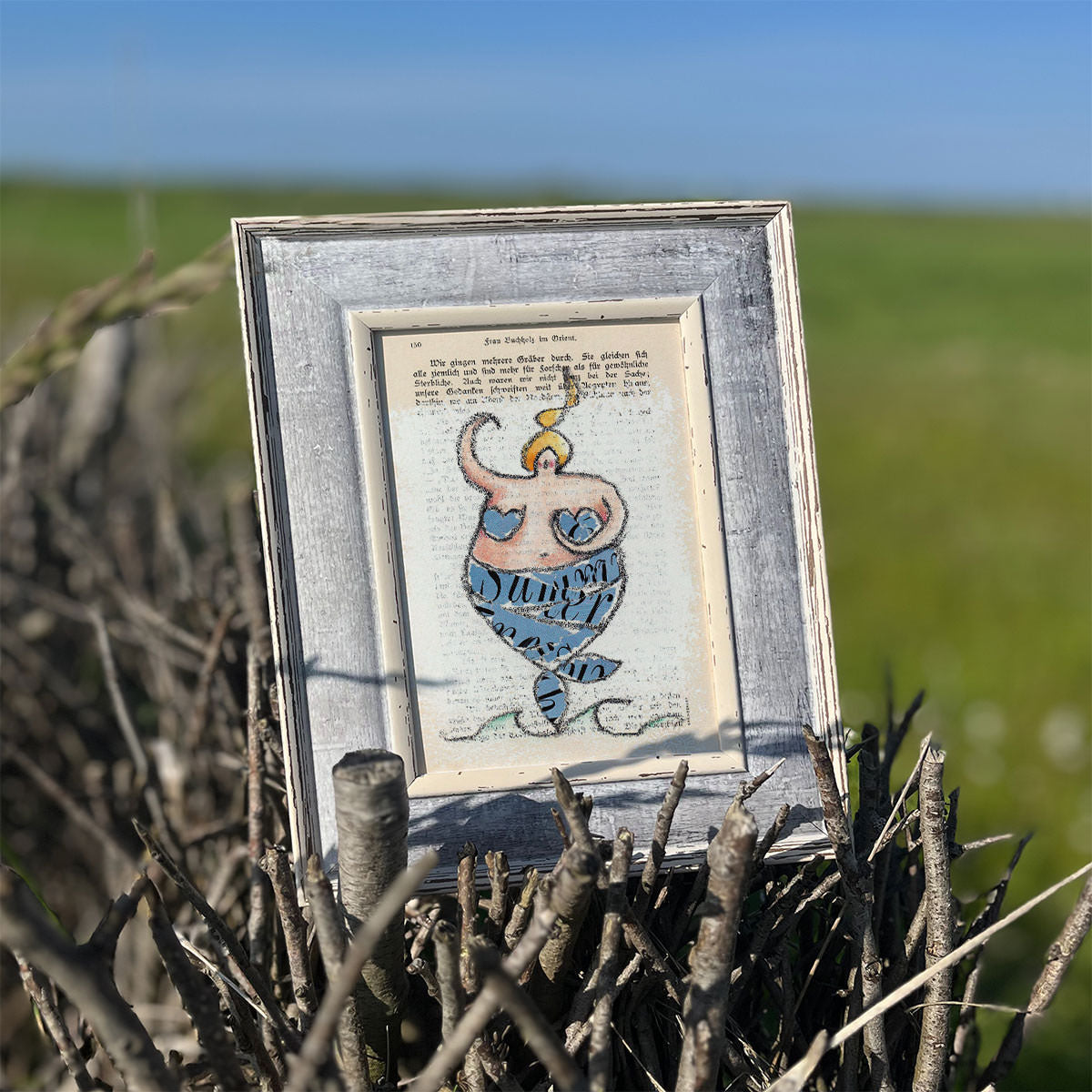 Poster Serie Strandfigur Meer