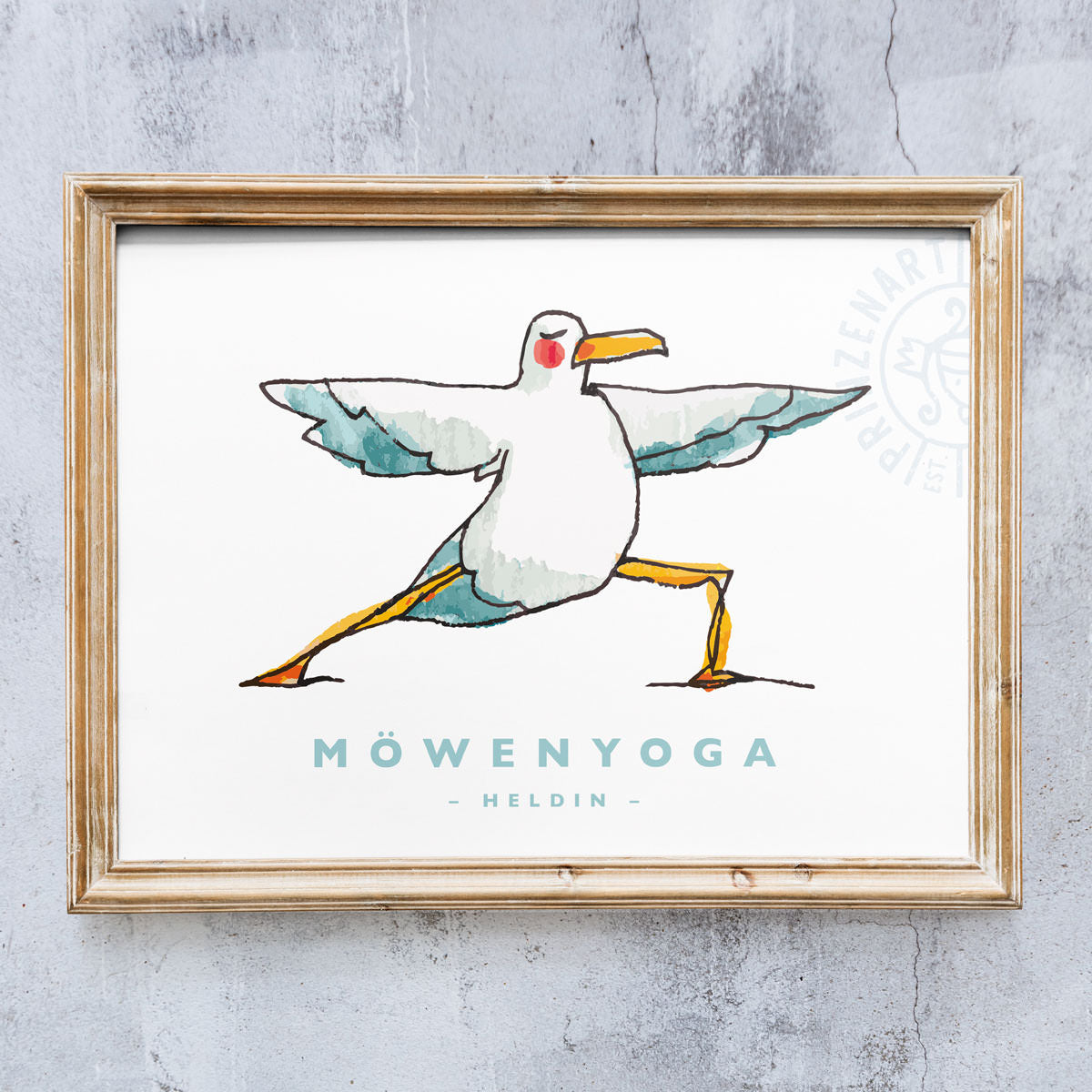 Poster Serie Yoga Möwen