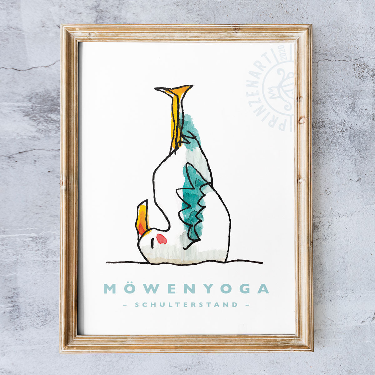 Poster Serie Yoga Möwen