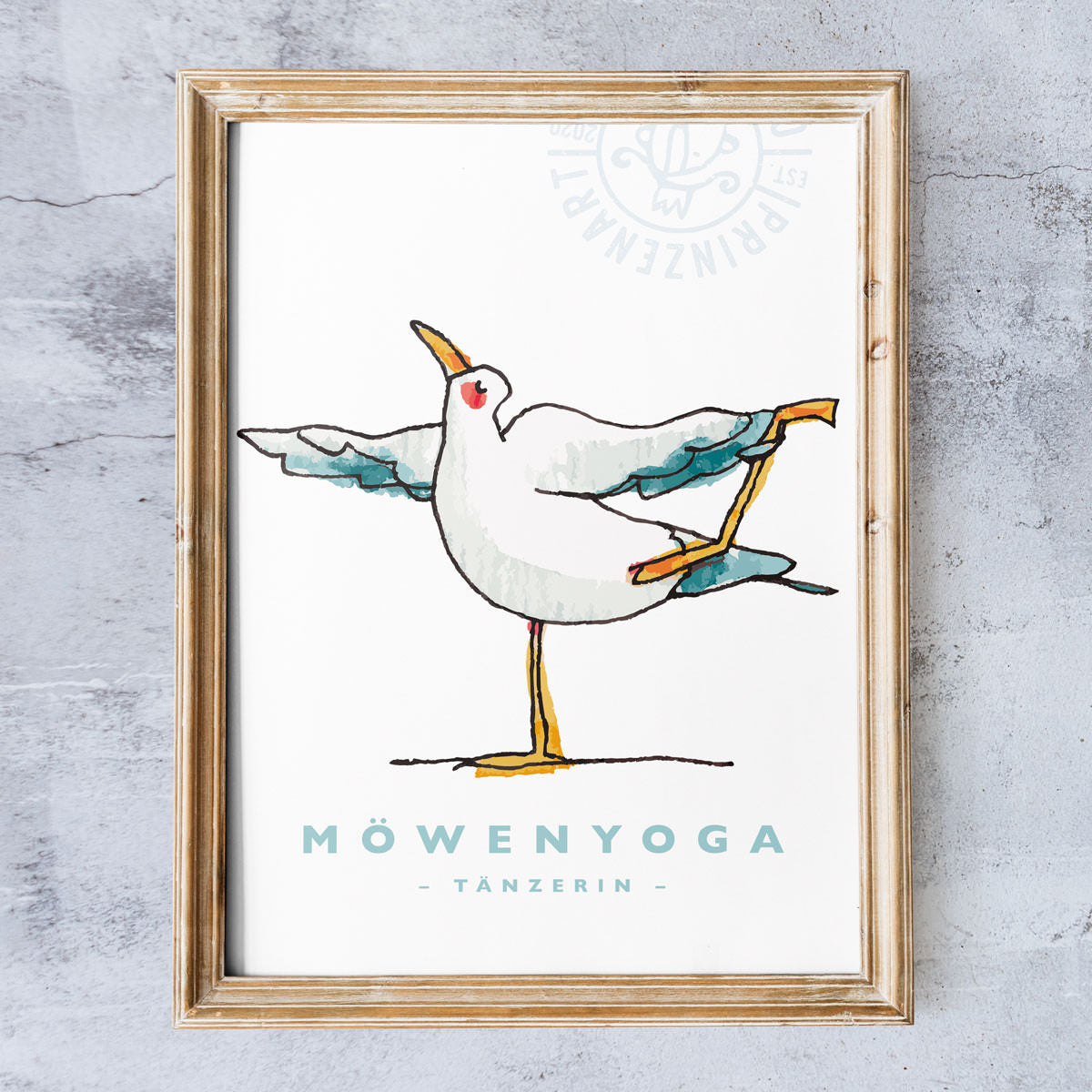 Poster Serie Yoga Möwen