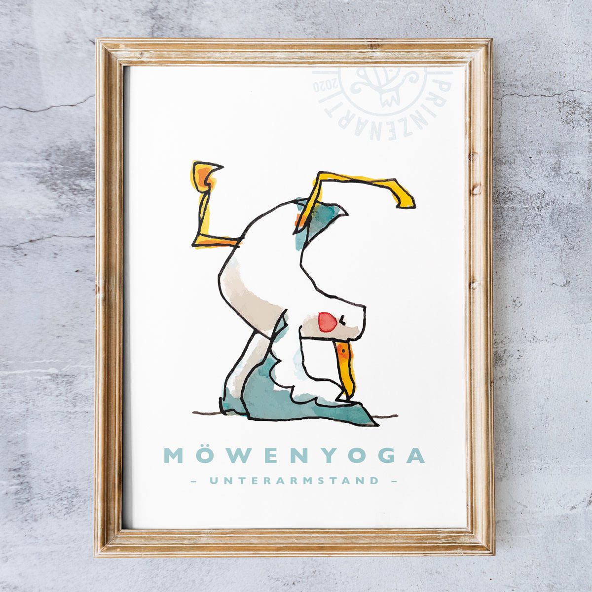 Poster Serie Yoga Möwen