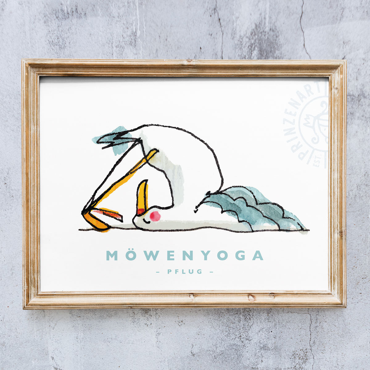 Poster Serie Yoga Möwen