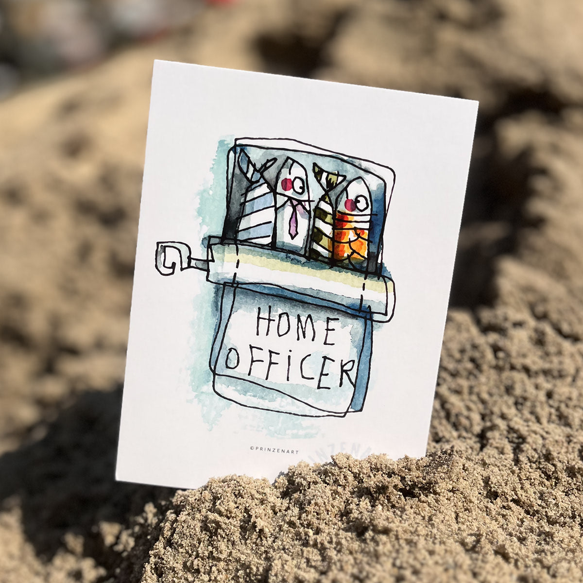 Postkarte Homeofficer